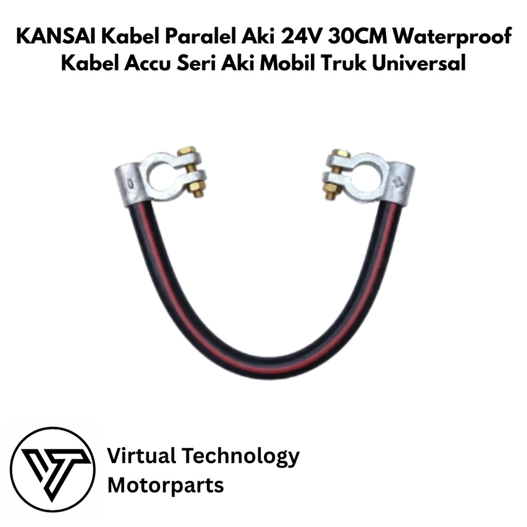 KANSAI Kabel Paralel Aki 24V 30CM Waterproof Kabel Accu Seri Aki Mobil Truk Universal