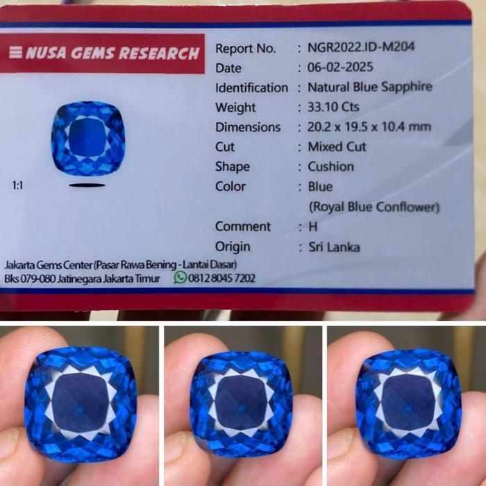 Batu Blue Safir Jumbo Top Quality