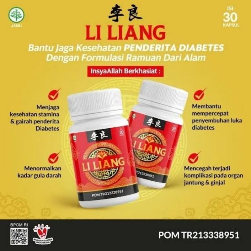 ORIGINAL 100% LI LIANG OBAT DIABETES DAN KENCING MANIS LI LIANG