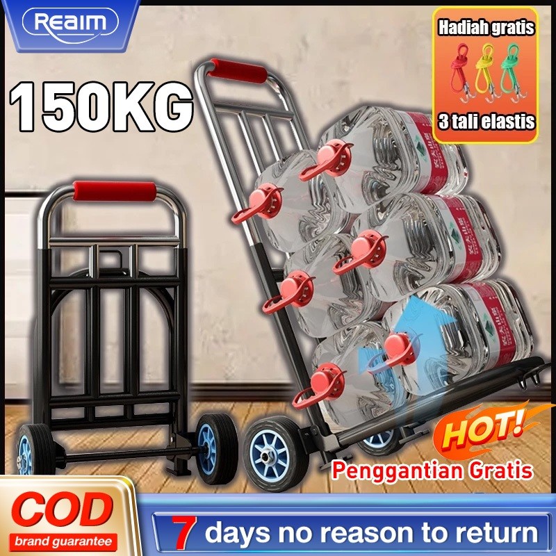 Troli Barang Shelbay - Reaim Trolley Trolley barang serbaguna Beli Makanan dan Belanja Trolley Besi 