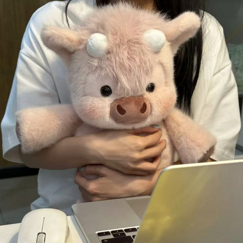 Boneka Sapi New Highland yang Lucu, Mainan Boneka Sapi Imut