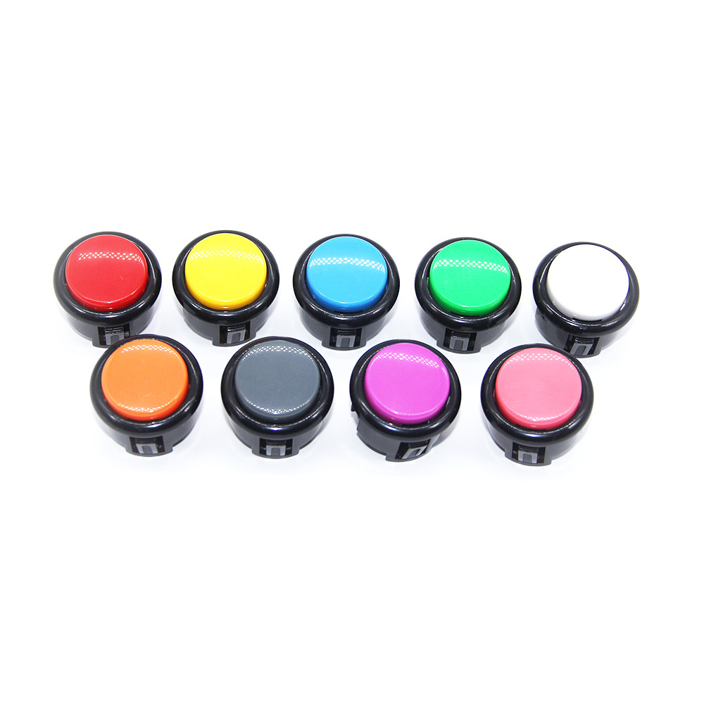 10 buah/lot Tombol Kaset 30mm Tombol Arcade Pertarungan Aksesoris Konsol Arcade Rumah Suku Cadang DI