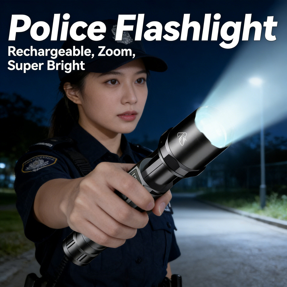 Senter Flashlight Swat Jarak Lumens outdoor LED Zoom Anti Air Lampu Super Senter Rechargeable