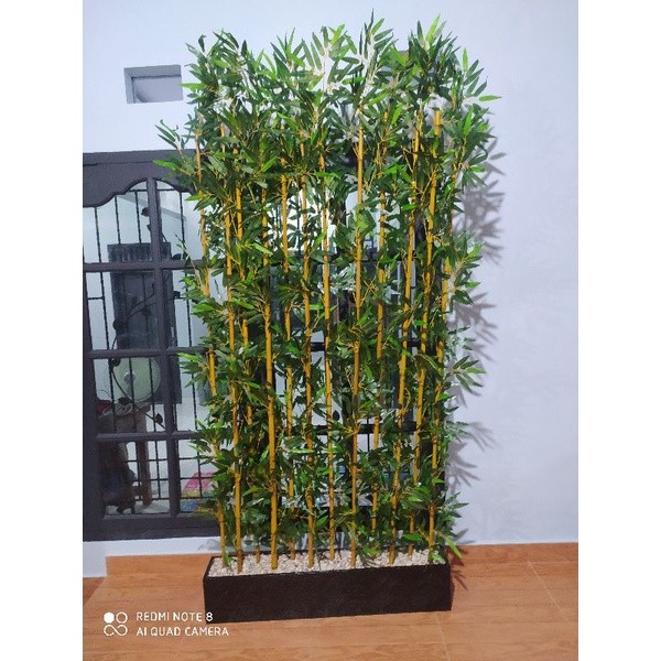 Bambu Partisi Penyekat Ruangan 2m - Bambu Partisi Hiasan Dekorasi Rumah - Bambu Partisi Artificial -
