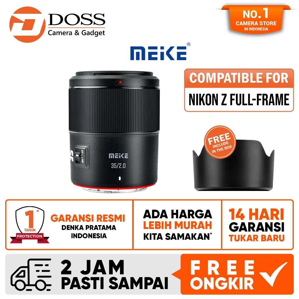 DOSS Makassar-Meike 35mm F2.0 AF for Nikon Z Fullframe Meike 35 mm-DOSS