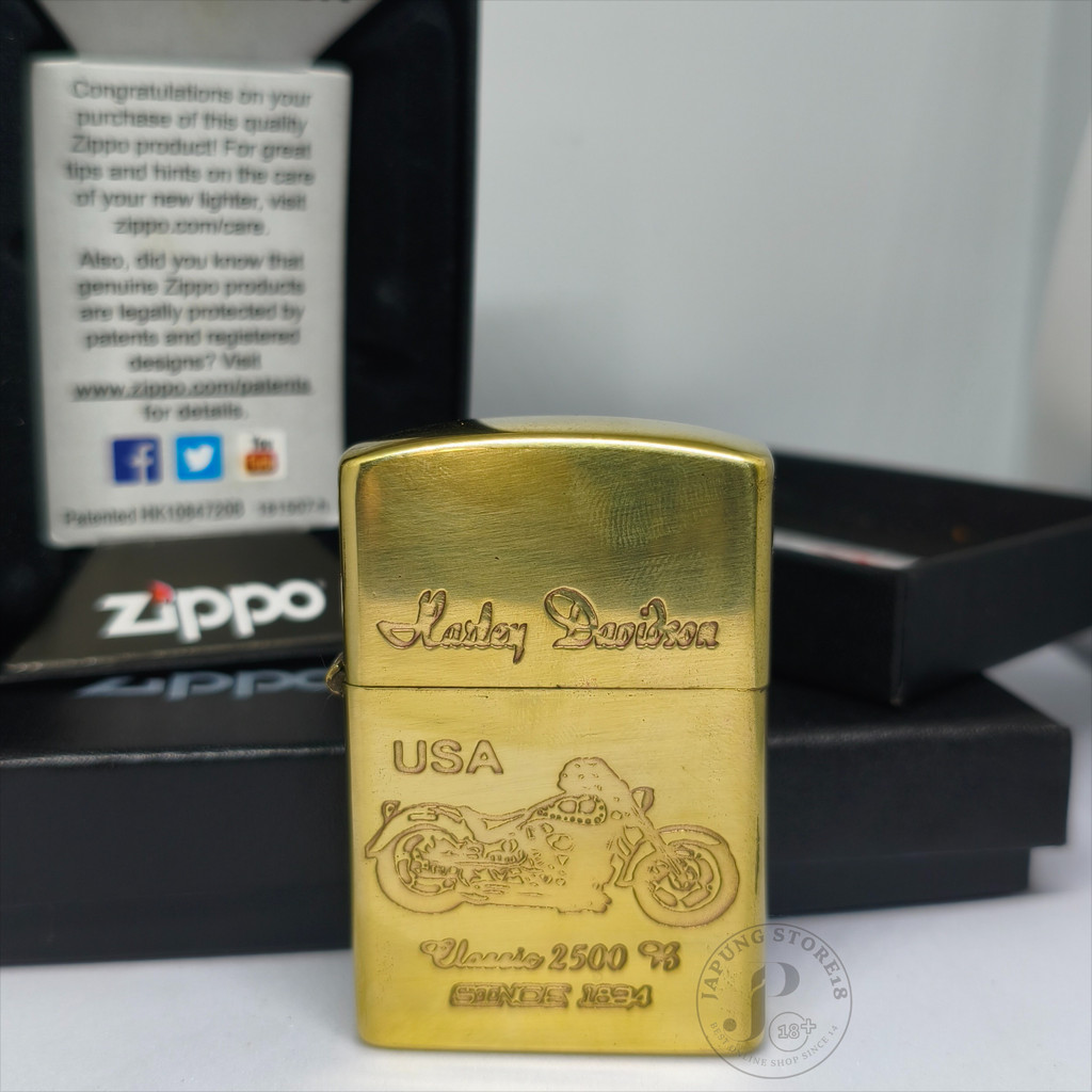KOREK API ZIPPO denting dua korek api CLASSIC SUARA DENTING 2X motip motor harley
