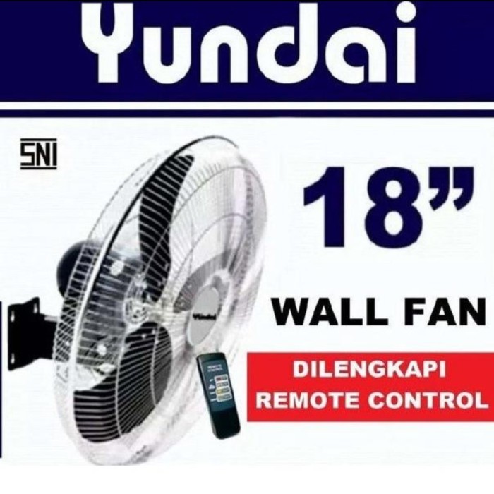 Yundai Wall Fan Remote 18 Inch / Kipas Angin Dinding Dilengkapi Remote Control
