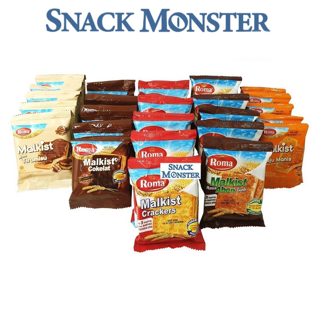 Roma Malkist Biskuit Cracker Renceng - Netto 10 bks x 18 gr