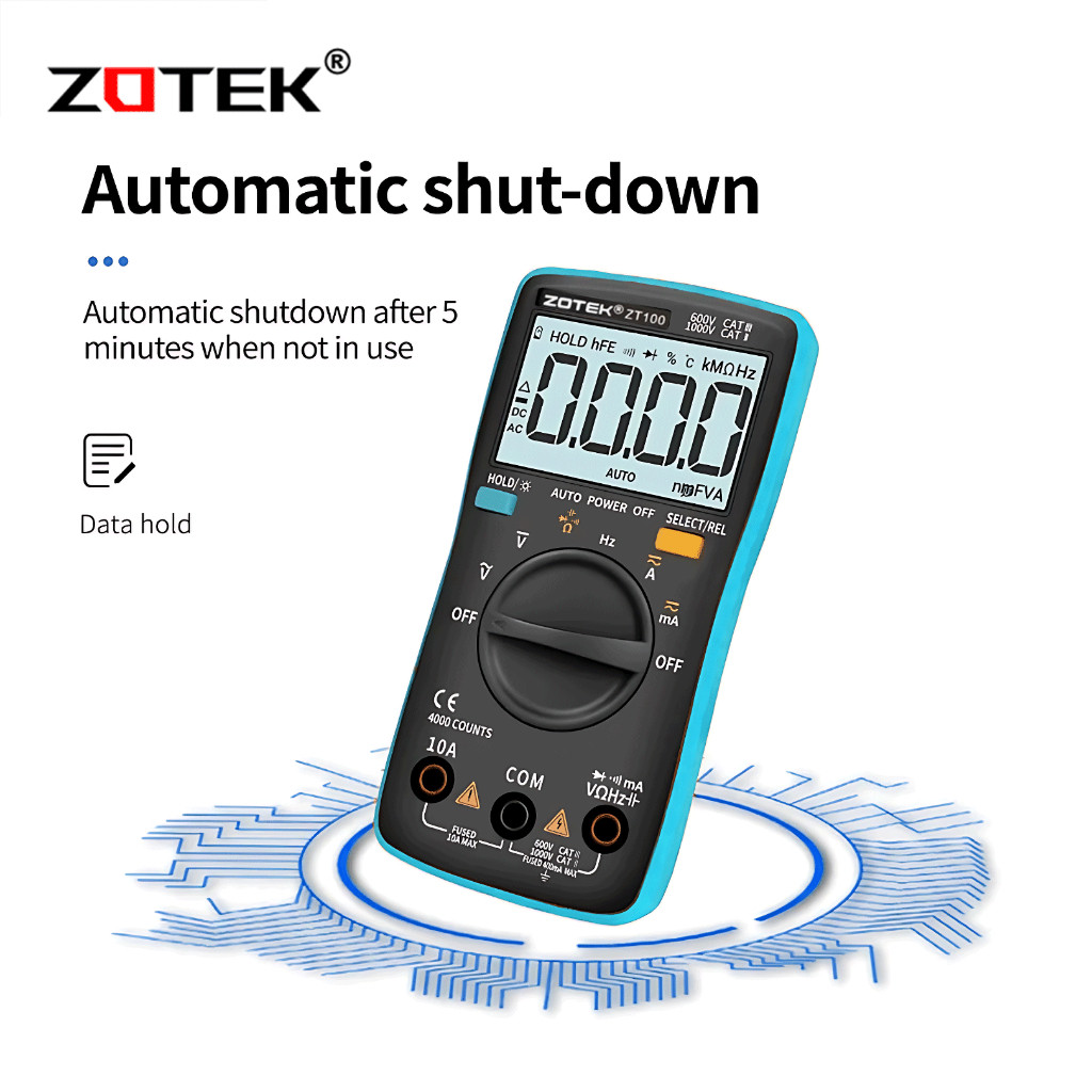 AVOMETER DIGITAL ZOTEK ZT100 / MULTITESTER DIGITAL ZOTEK ZT 100 MINI
