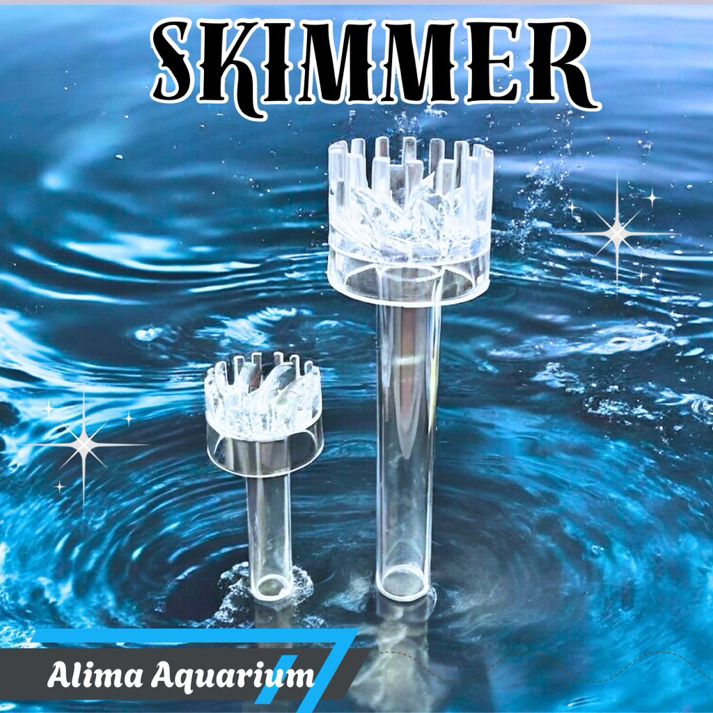 SKIMMER PUTAR AKUARIUM SKIMMER AKRILIK UKURAN PIPA 5/8 DAN 1/2 INCH