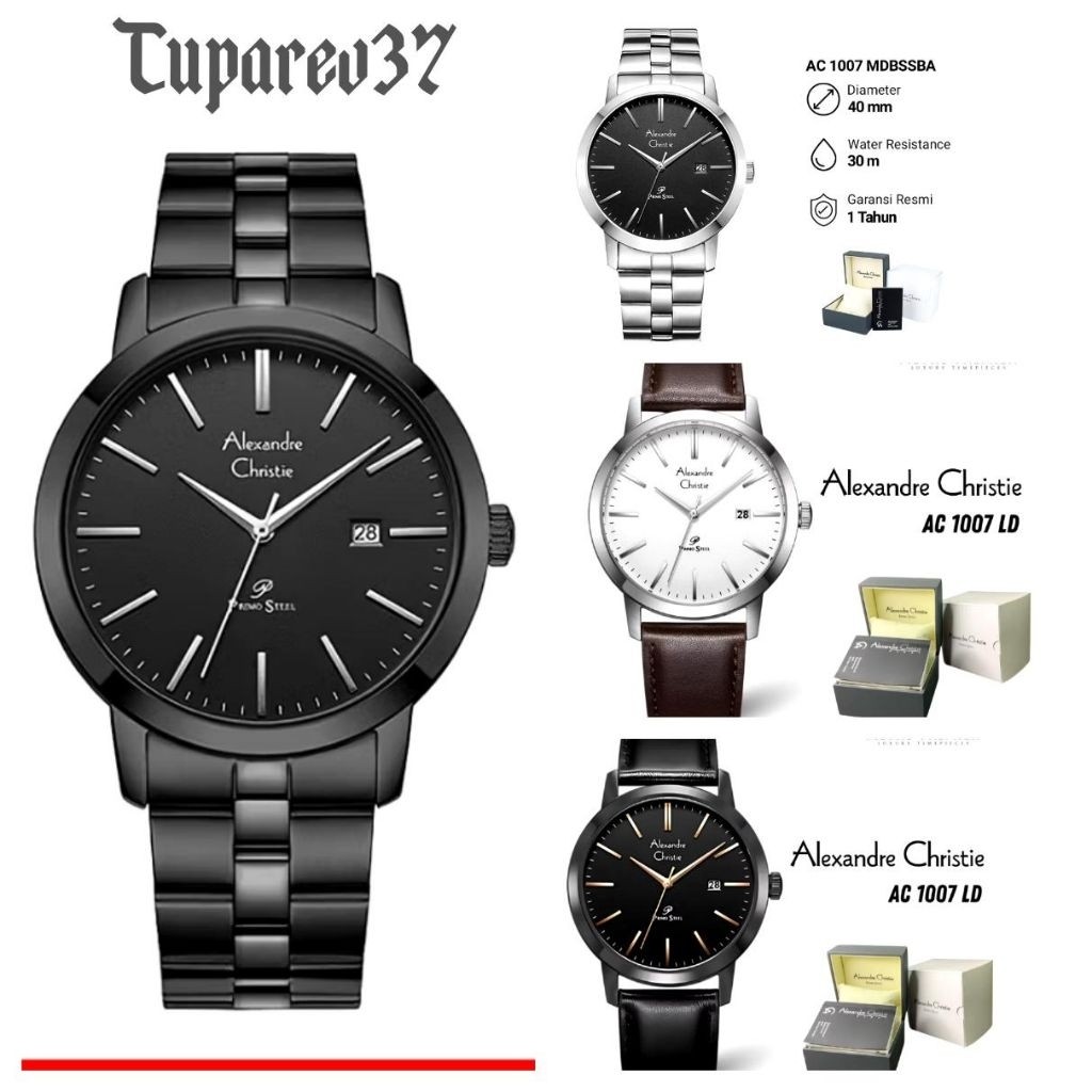 TERBARU AC 1007 JAM TANGAN PRIA  RANTAI ALEXANDRE CHRISTIE AC1008 / 1014 / 1027 RANTAI  ORIGINAL AC 