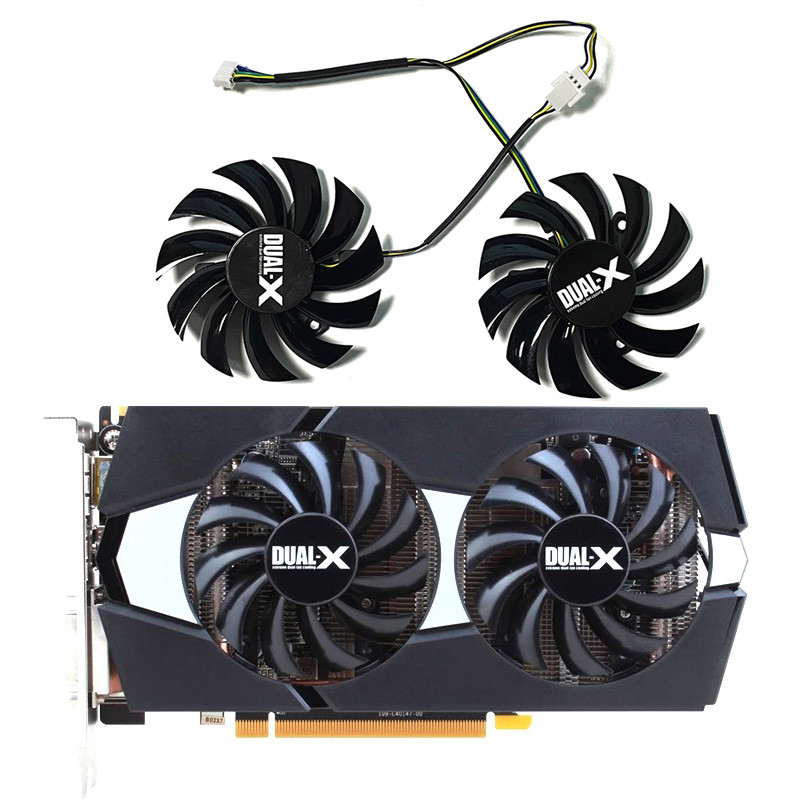2 Stuks 75Mm FD7010H12S Koelventilator Voor Sapphire R9 270 Hd 7870 Dual X-Fan Gtx 550 750 770 Ti As