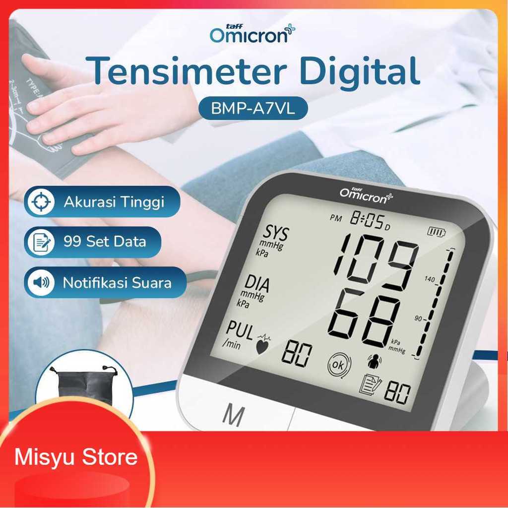 TaffOmicron Tensimeter Digital Pengukur Tekanan Darah English Voice - BMP-A7VL