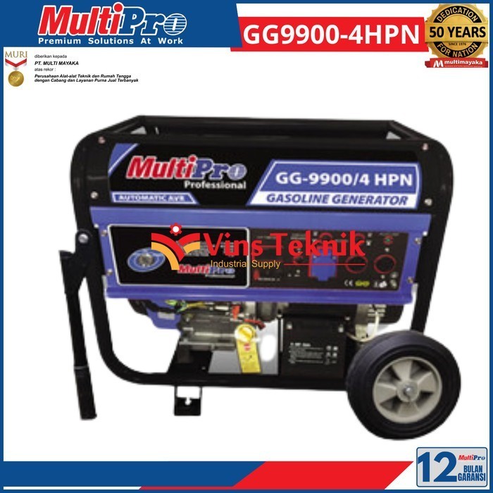 GG9900-4HPN Multipro Gasoline Generator GG 9900-4 HPN Genset Bensin