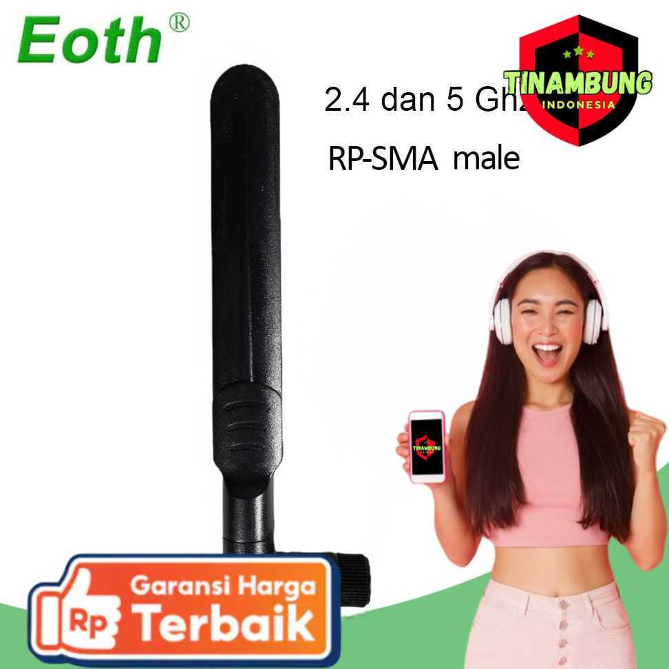 EOTH Antena Router WiFi Amplifier Dual Band 2.4 dan 5GHz RP-SMA Male