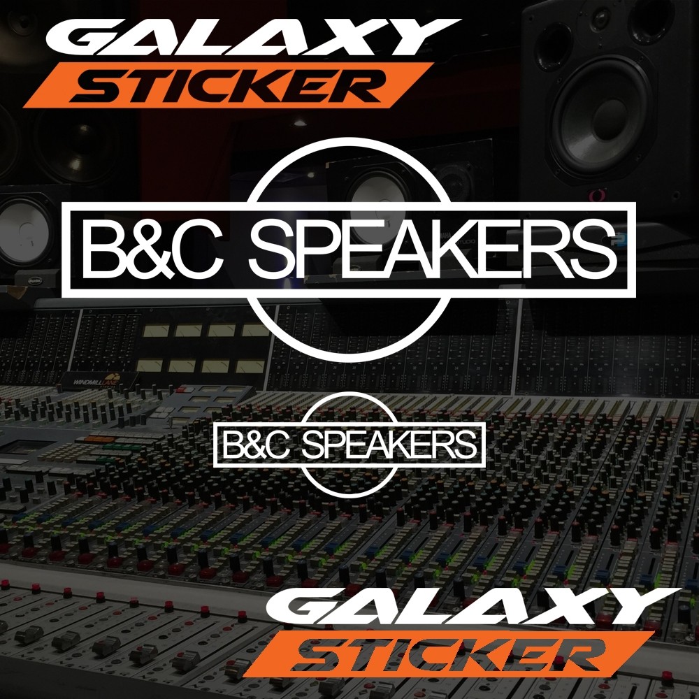 cutting sticker hardcase box sound system B&C speaker .stiker audio logo B and C speaker