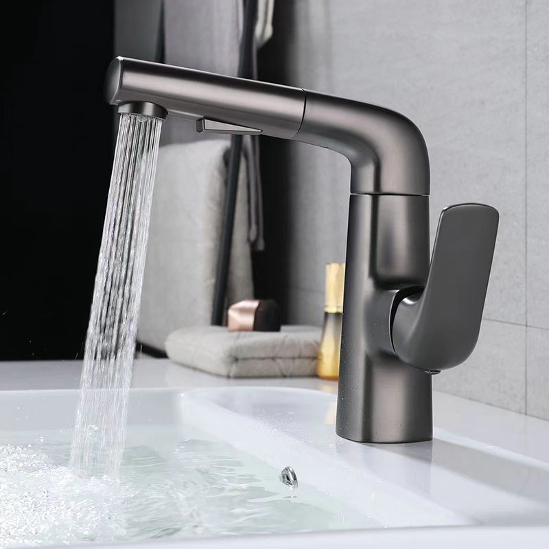 Modern Bathroom Sink Tap Tapware Blender Washbasin Tap Pull Out Single Hole Hot Cold Water Mixer Was