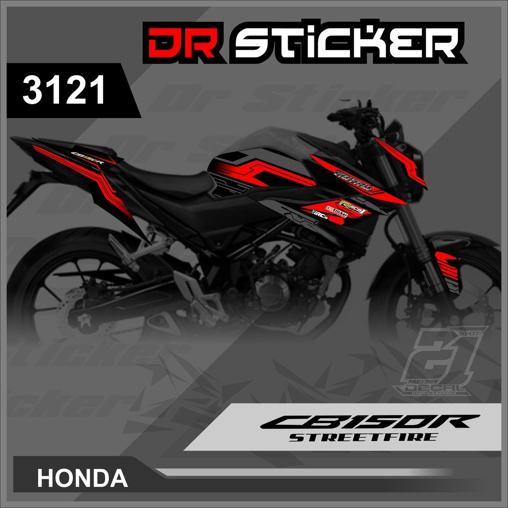 Stiker Striping CB150R Old StreetFire Semi Full-Stiping CB150R  Old StreerFire