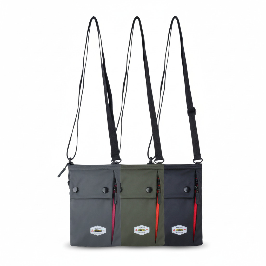 Sako Wallet Dompet Gantung Kartu HP Tas Selempang Kecil Pria Cowok bahan Waterproof Anti Air AKZ 401