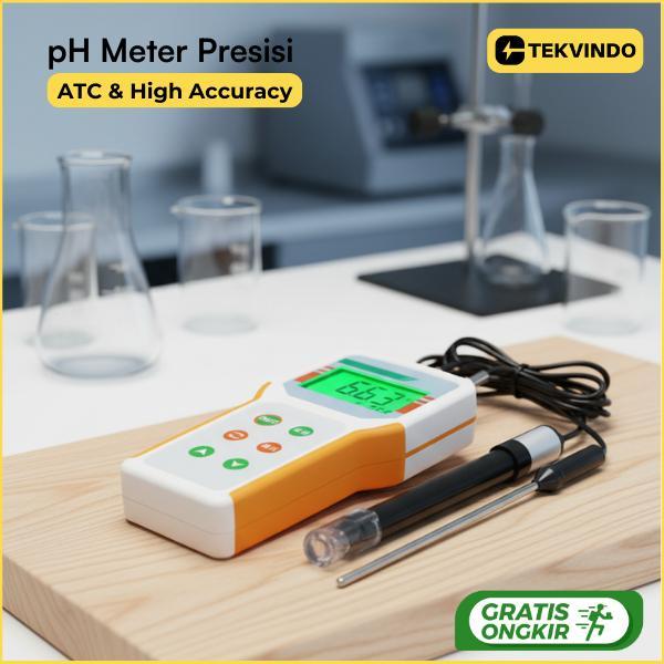 Portable PHB-4 pH Meter – Alat Ukur pH Digital dengan Automatic Temperature Compensation untuk Labor