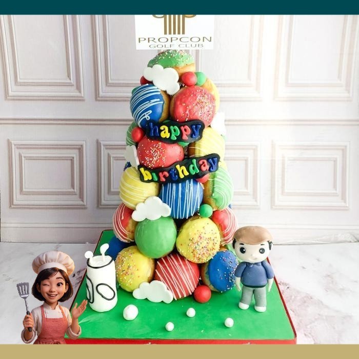 Donat/donat Ulang Tahun/Donat Tower Tema Golf/Donat Tower Catering Malang DMT