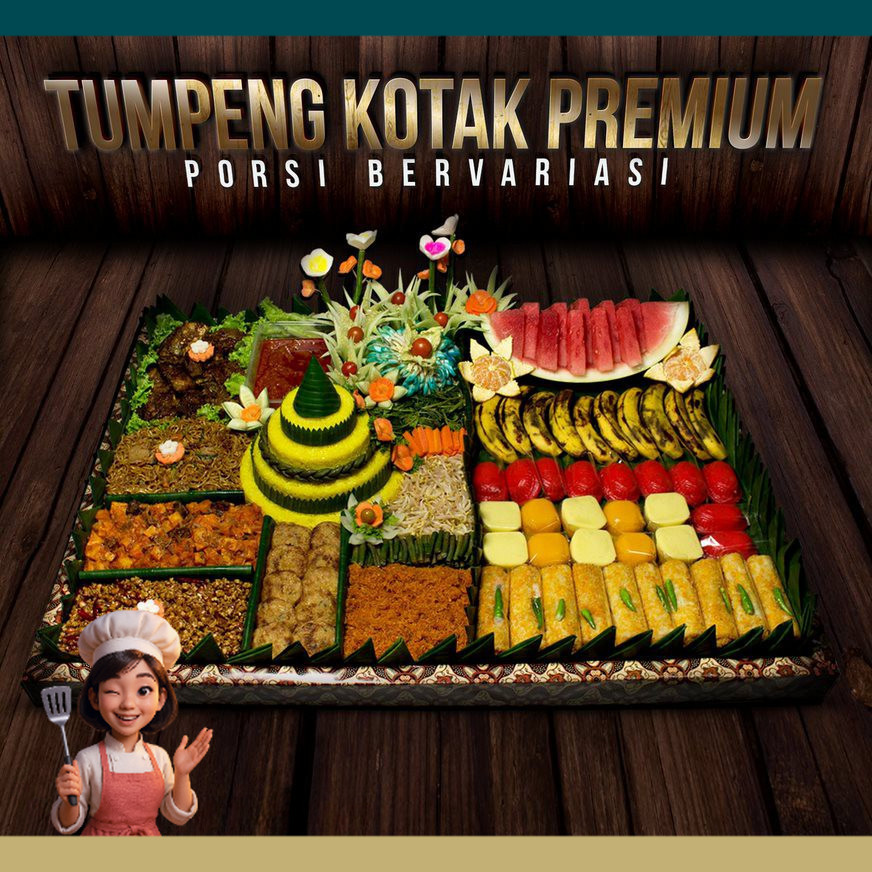 TUMPENG NASI KUNING PAKET LENGKAP PREMIUM PORSI BERVARIASI