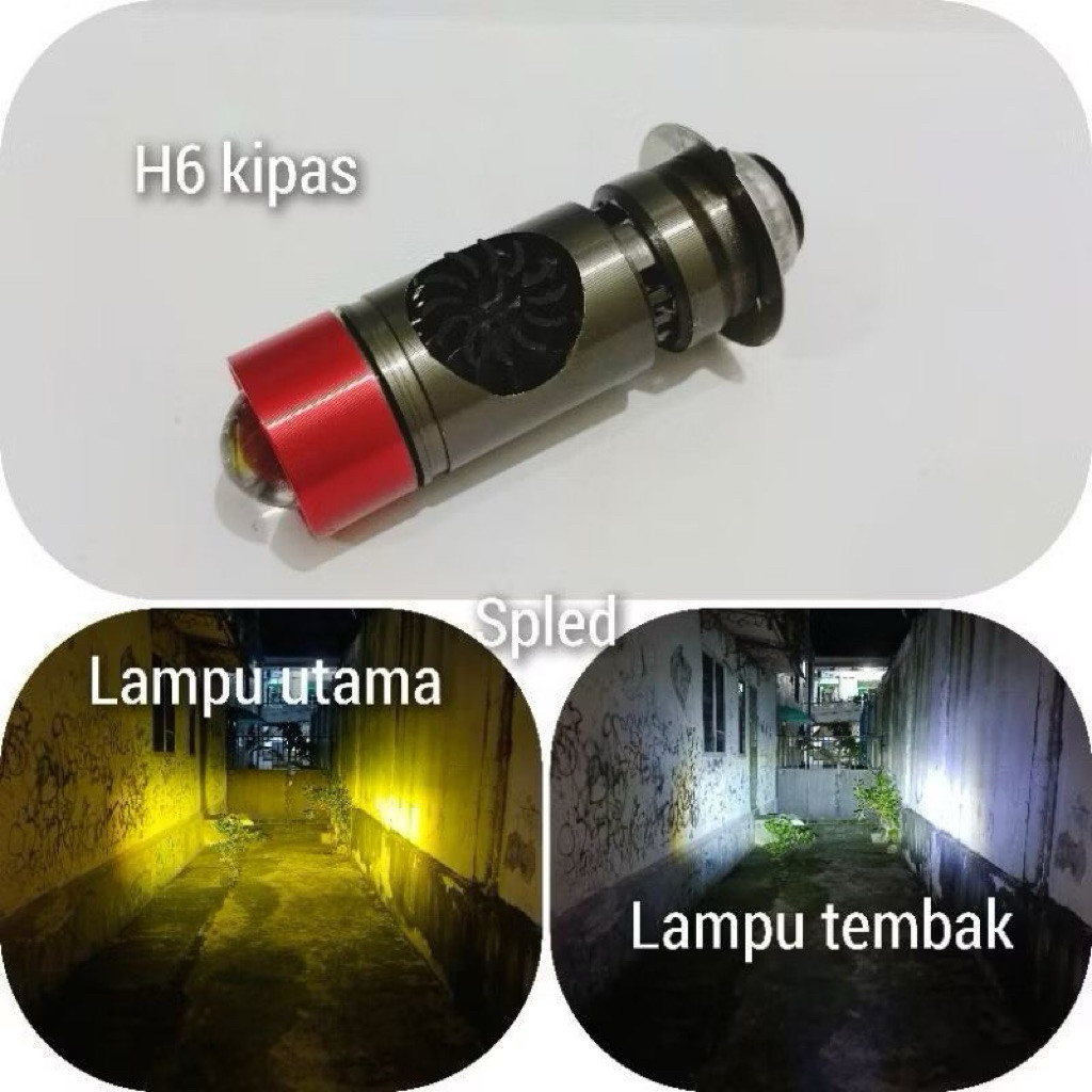 LAMPU DEPAN BILED + KIPAS LAMPU LED H6 PLUS KIPAS VARIO BEAT FINO JUPITER MX MIOJ VARIO125