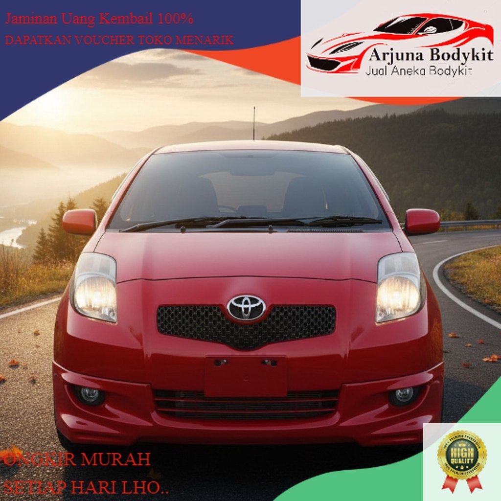 BEMPER/BUMPER YARIS bodykit yaris bodikit yaris bodykit toyota yaris 2006 2007 2008 gialla