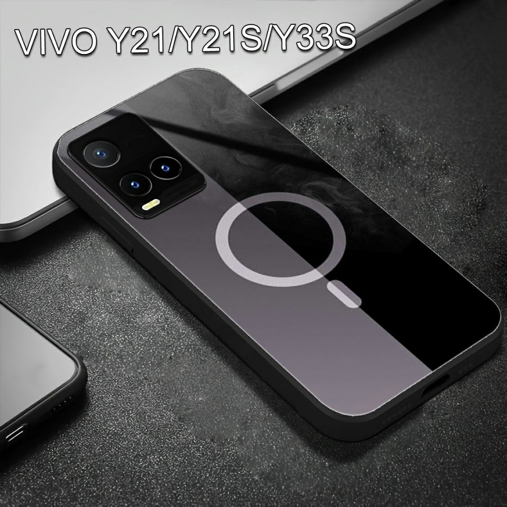 SoftCase Glass Kaca  VIVO Y21,Y21S,Y33S SoftCase Glass Casing HP VIVO Y21,Y21S,Y33S (H1241)