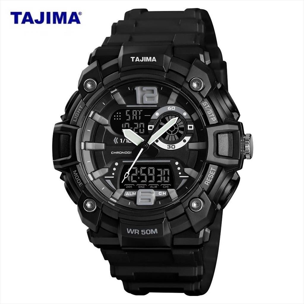 Jam Tangan Analog Digital Pria Tajima 9581 Water Resist Original Garansi 1 Tahun