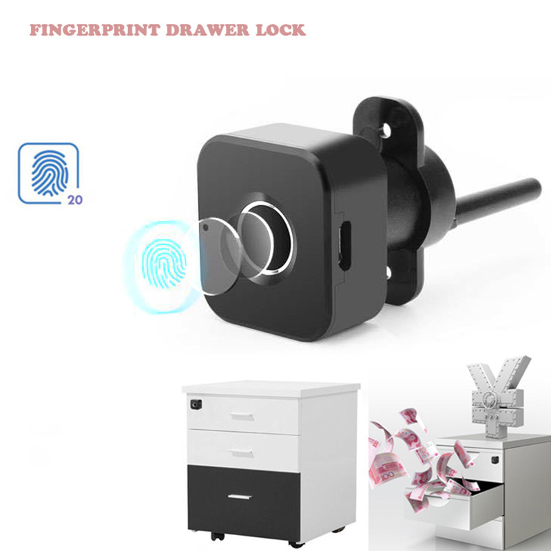 Drawer Fingerprint Lock Triple Cabinet Intelligent Lock Office Desk File Cabinet Safe Drawer Fingerp