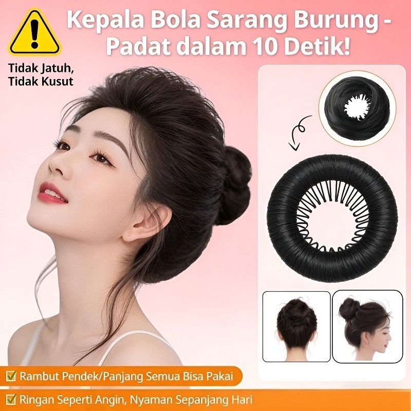 [Praktis Dan Volume Tebal] Hairpiece Cincin Rambut / Wig Sanggul Rambut / Jepit Sanggul Rambut / Sar