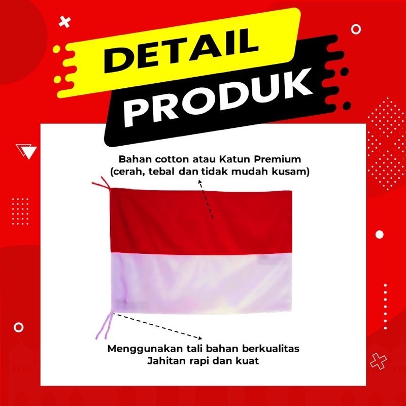 BENDERA MERAH PUTIH 90x120 HALUS