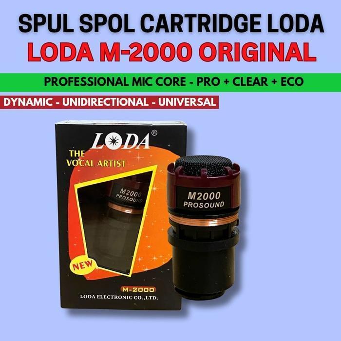 Original Spul Spull Mic LODA M 2000 Microphone Spull Cartridge Elemen M-2000 M 2000 Asli Merk Loda