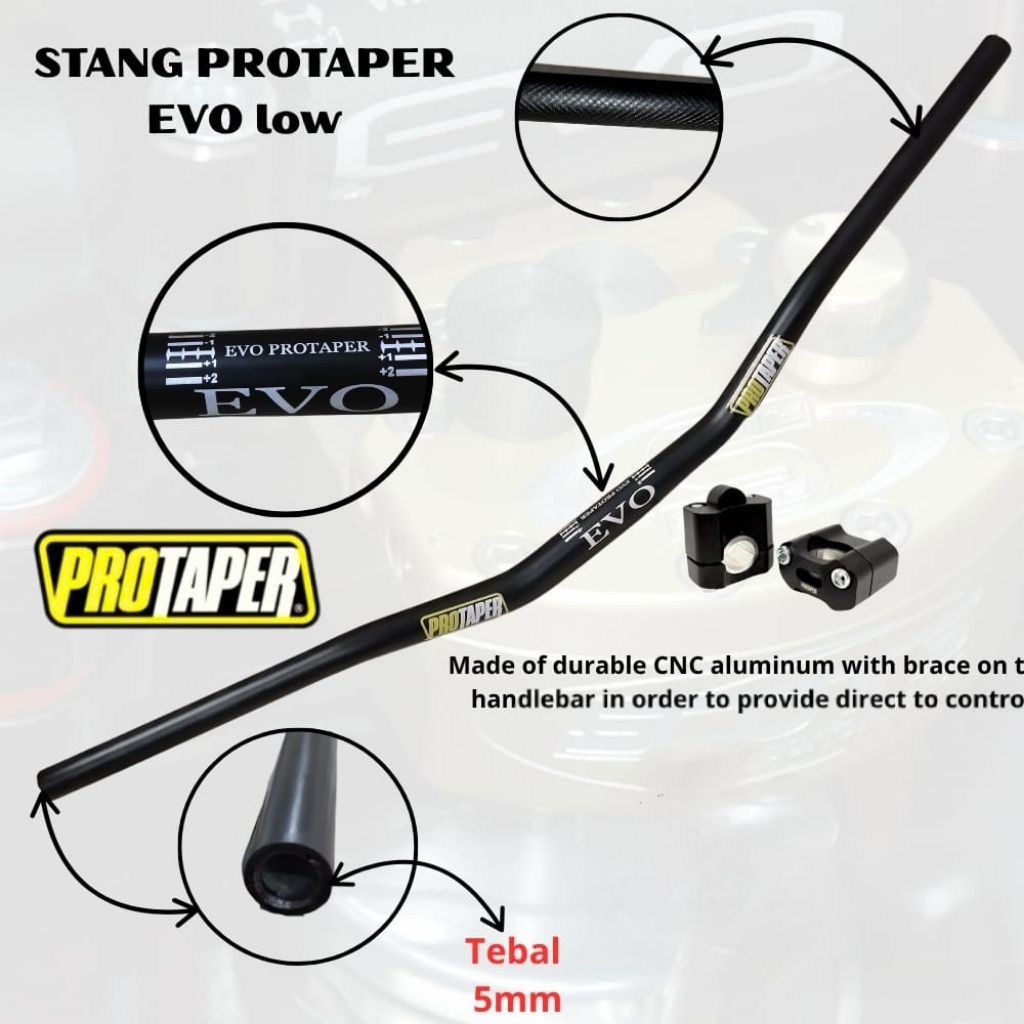 Stang Protaper Type Low Tebal 5mm Motor Trail, Vixion, Mio, Supra Universal
