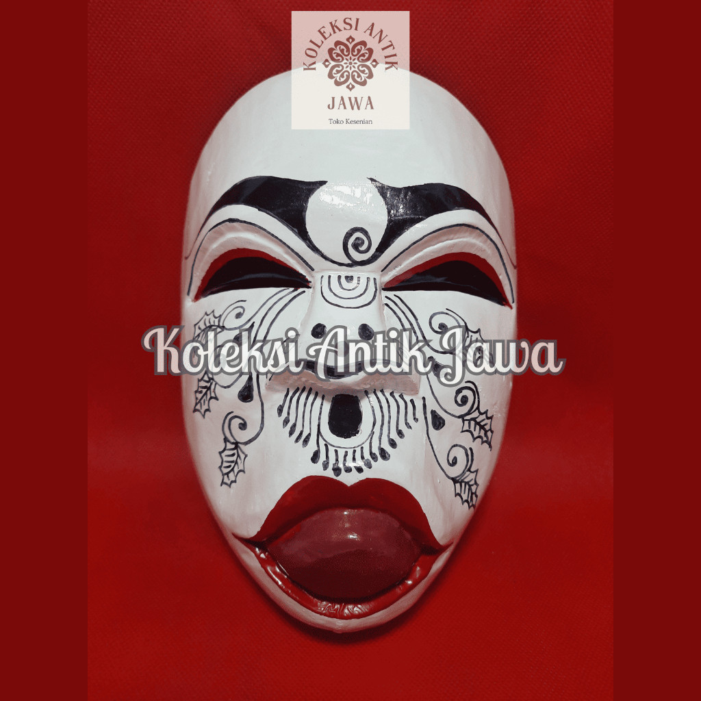 Topeng Kayu Wajah Dagelan Komedi Lucu