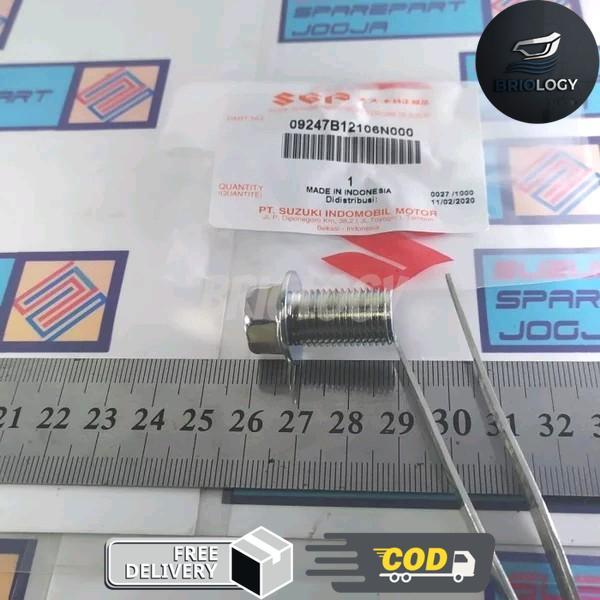 BRIOLOGI - Suzuki Parts 09247B12106N000 Baut Tap Oli Mesin Suzuki Satria FU 150 Karbu Ori