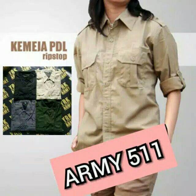 KEMEJA PDL LAPANGAN OUTDOOR WANITA KEMEJA PDL WANITA LENGAN PANJANG