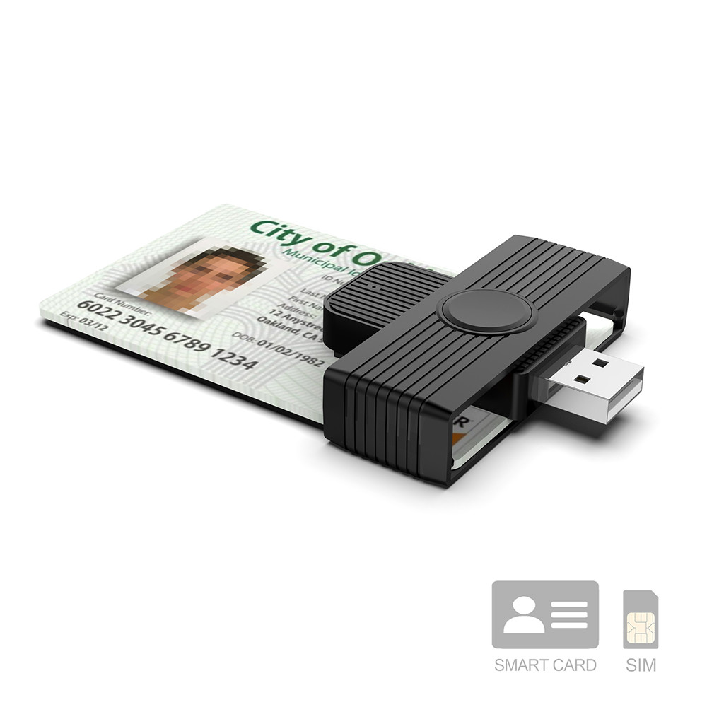 USB type c Smart Card Reader PCSC EMV ISO7816 for Bank Card Dni CAC Chip id card reader for Android 