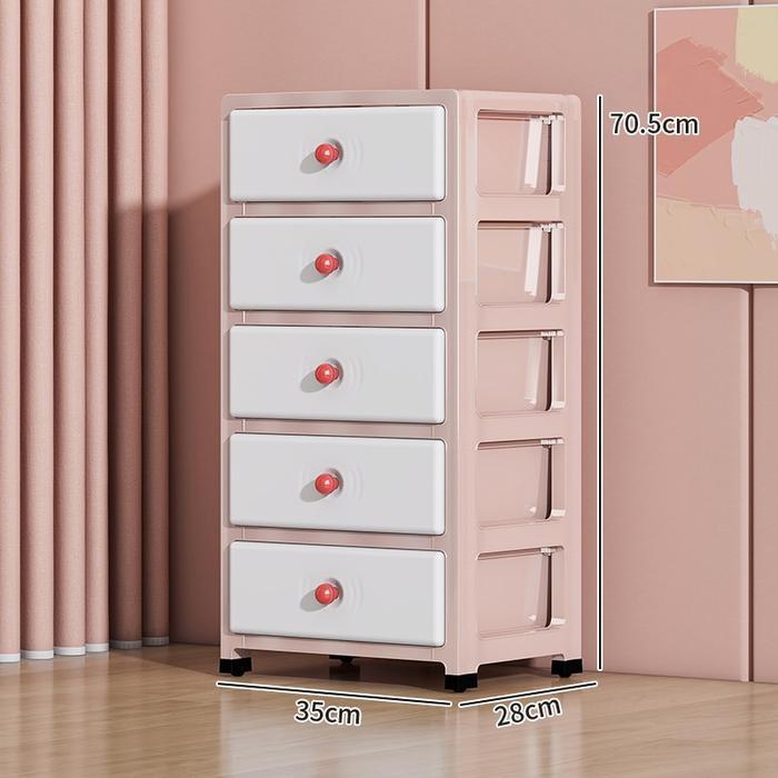 35CM-Rak Laci Serbaguna Minimalis Estetik - Lemari Plastik Susun 6 Tingkat  Anti Debu Hemat Tempat M