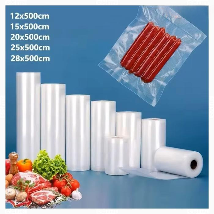 Plastik Vakum Roll Embos Kantong Plastik Vacum Makanan Frozen Packing Plastik Roll Vacuum Sealer Bag