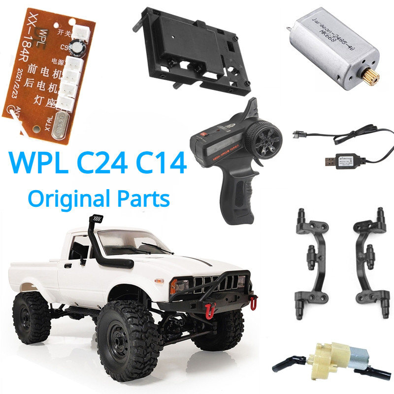 WPL C24 C14 RC Original Parts Remote Control Motor Wave Box Battery arging Cable Steering Gear Arm L