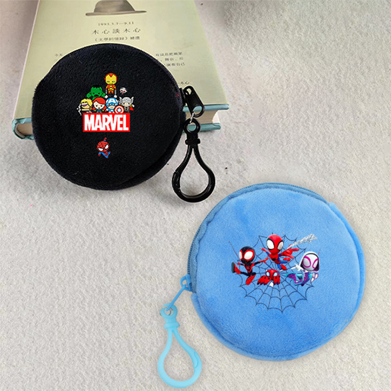 Spiderman Marvel Plush Coin Purse Portable Movie Cartoon Print Kids ildern Wallet Purse Teenage Coin