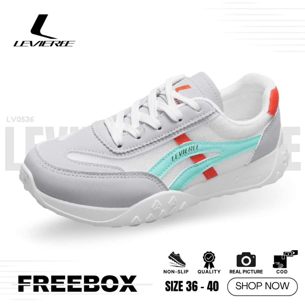 Jisoo Sepatu Sneakers Wanita Putih Premium LV0462 | R5