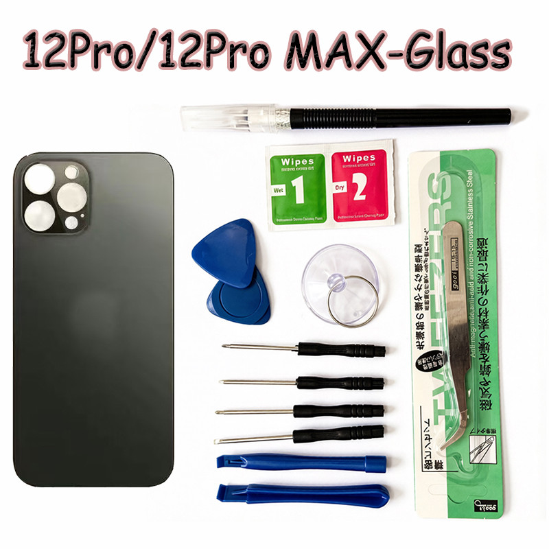 Big Hole Rear Battery Back Door Glass for Iphone 12Pro 12Promax Back Cover Glass for Iphone 12Pro 12