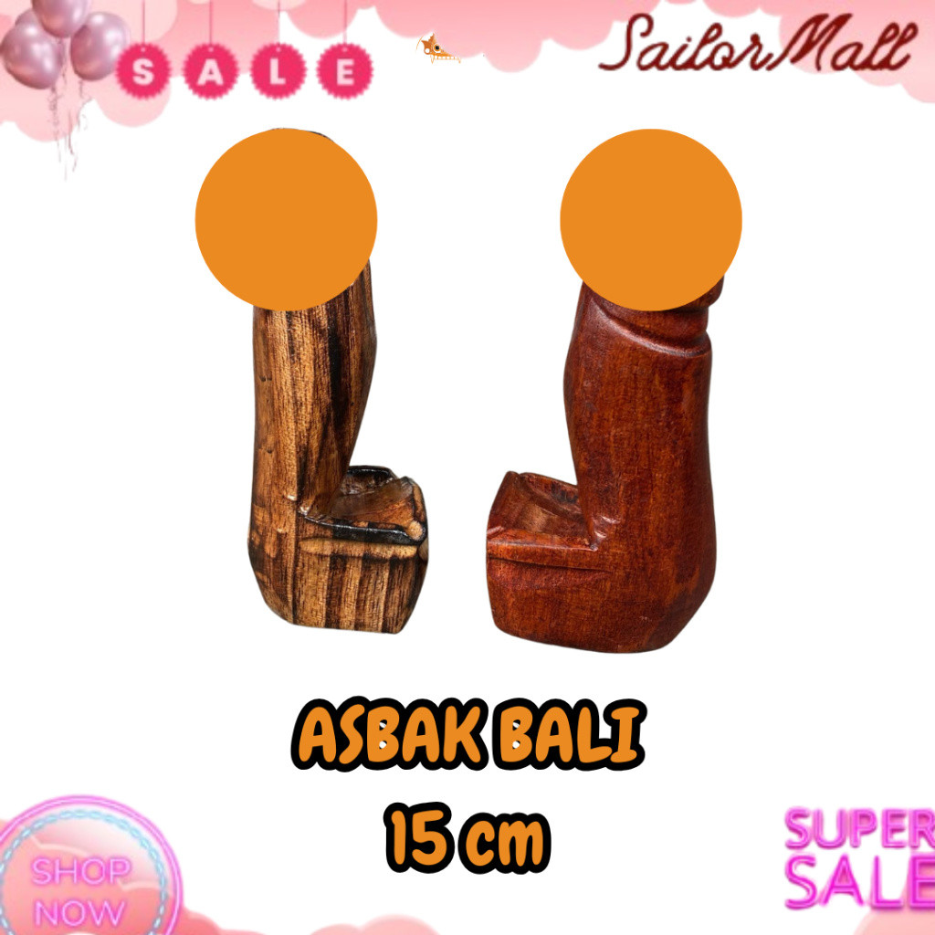 micca Asbak Bali Mini 15 cm - asbak rokok bali medium - Asbak Bali Kayu - Dekorasi Asbak Bali PALING