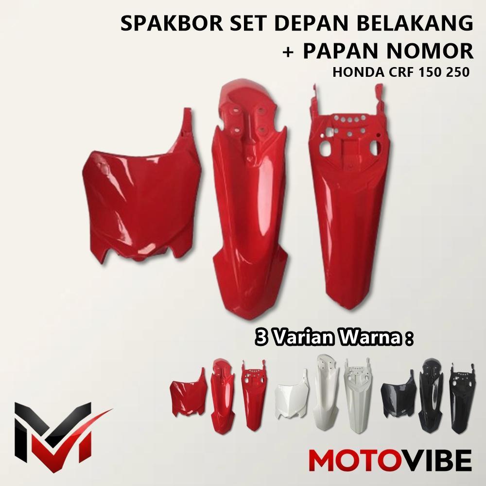 SPAKBOR SET DEPAN BELAKANG PAPAN NOMOR CRF 150 250 MOTOR CROSS TRAIL HONDA CRF 150&250 MOTORCYCLE