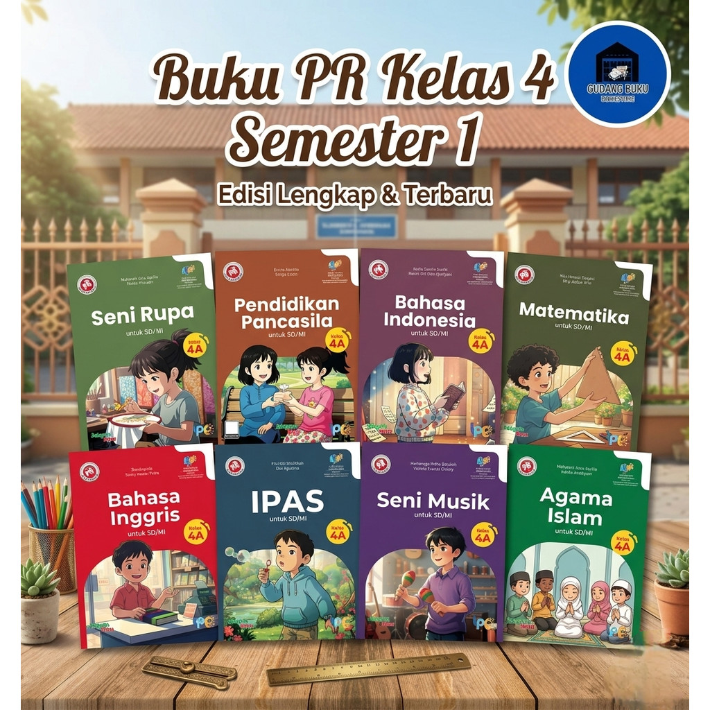 Buku pr sd kelas 4 semester 1 dan 2 Intan pariwara
