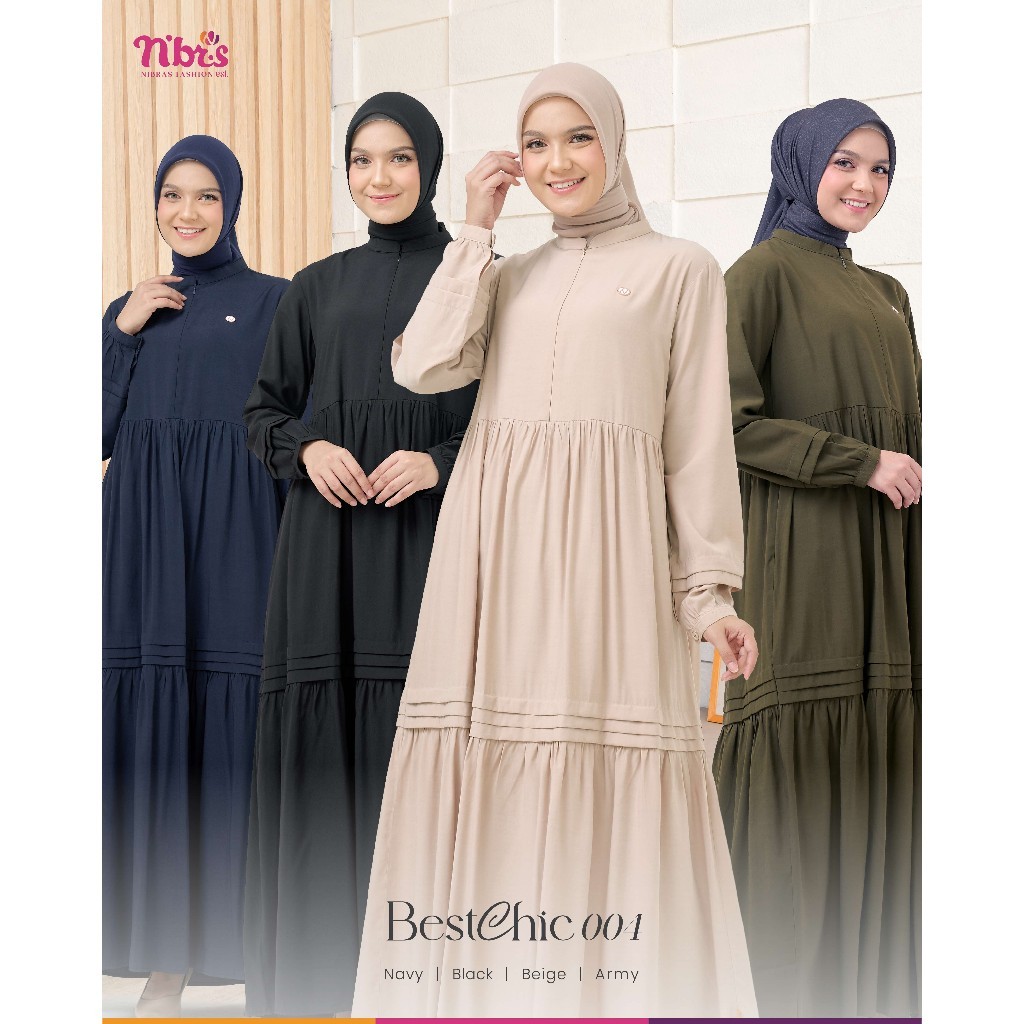 [ SALE ] GAMIS NIBRAS NBRS BESTCHIC 004 ARMY BEIGE BLACK NAVY RAYON XXS - XXL 3XL 4XL 5XL JUMBO / OO