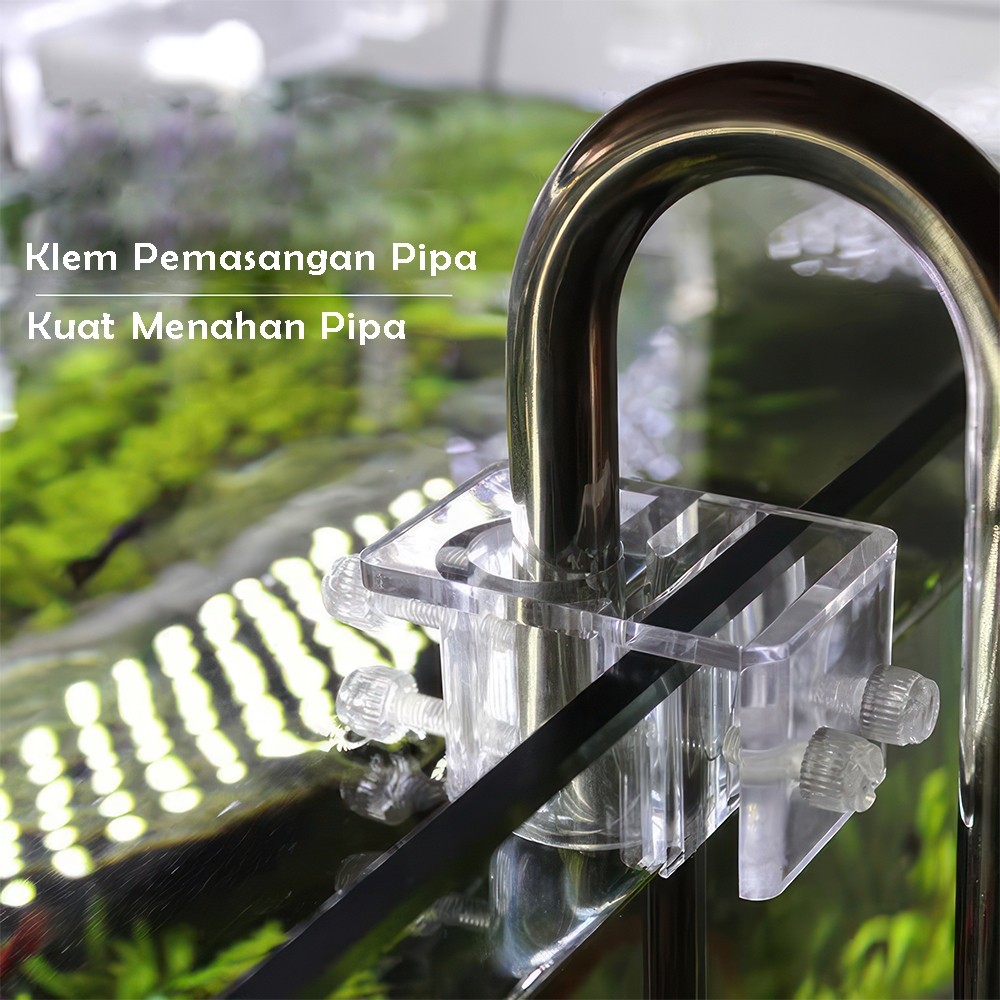 Lily pipe holder pegangan Aquarium Klip Penjepit Lily Pipe Skimmer lily pipe skimmer poppy filter aq